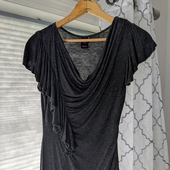 Gray Wrap Dress Shirt - Picture 2 of 3